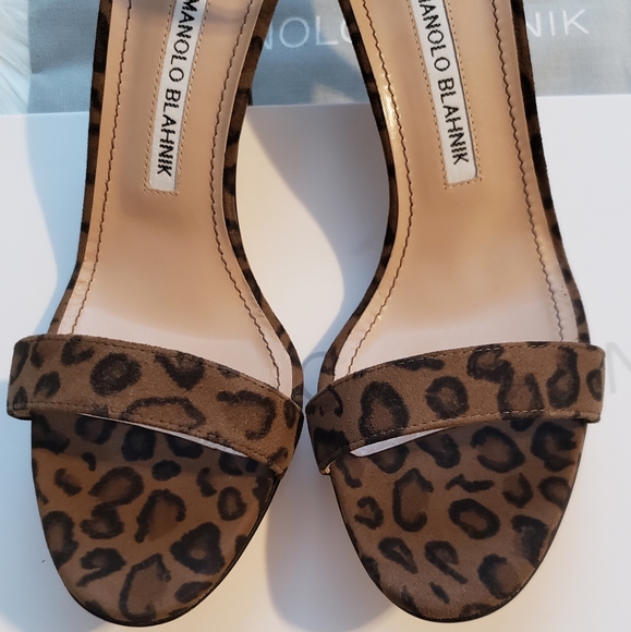 🆕️ Manolo Blahnik Chaos Leopard Suede heels - Picture 5 of 8